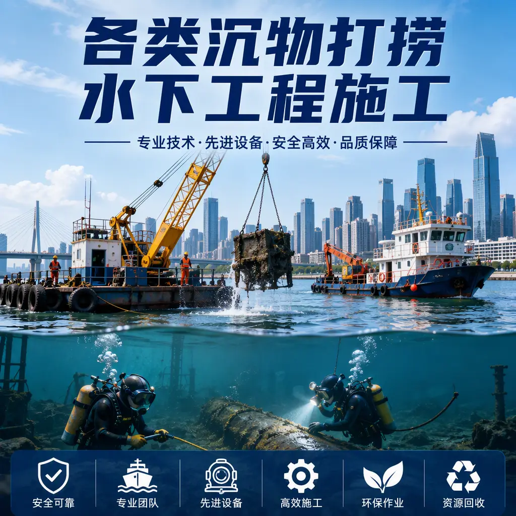 蒙自各类沉物打捞，水下工程施工